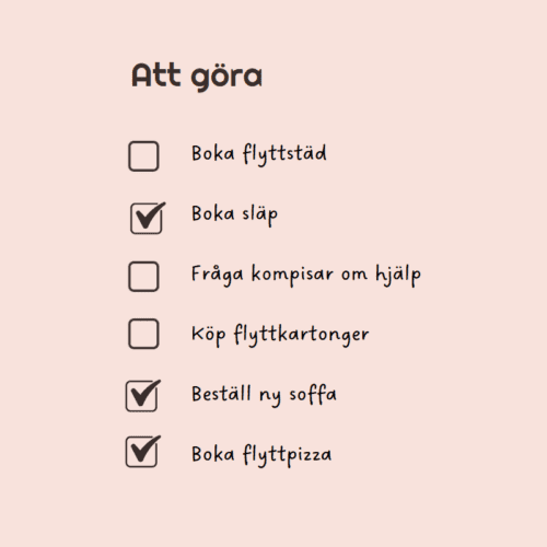 Den Enastående Checklistan för Dig som ska Flytta - Comfy Living